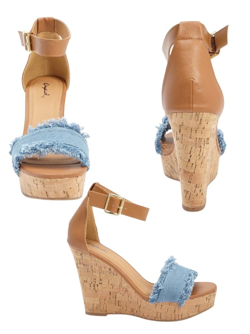Qupid Denim Wedges